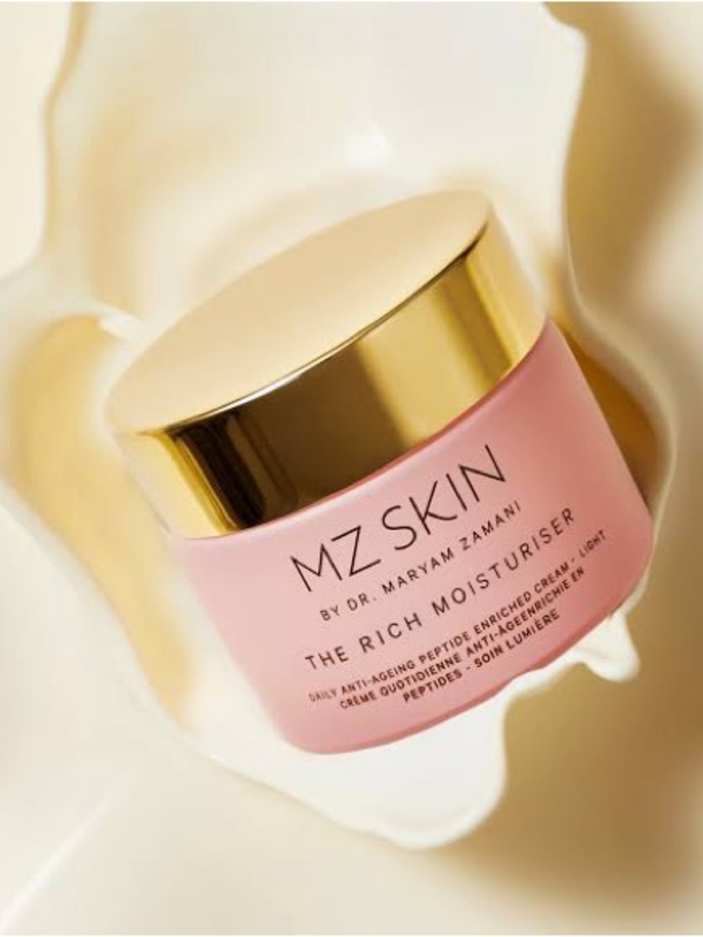 MZ Skin The Rich Moisturiser New Daily Anti‑Ageing Peptide Face Cream 10ml GWP